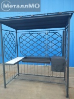 Товар Кованый мангал №3 с навесом и каменной столешницей